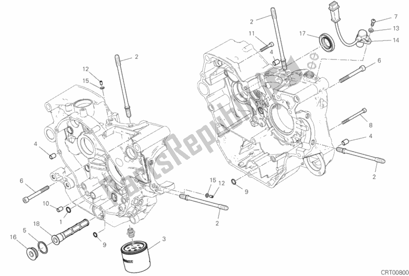 Wszystkie części do 09b - Para Pó? Skrzyni Ducati Scrambler Cafe Racer Thailand 803 2020